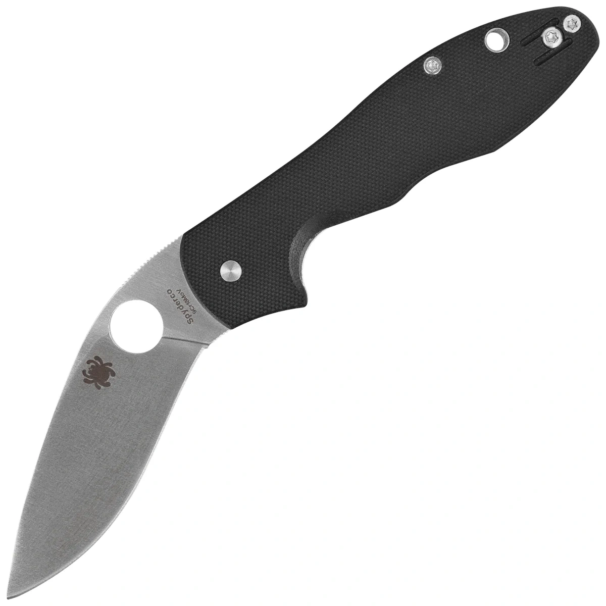 Nóż składany Spyderco Retract Black G10, Satin 9Cr18MoV by Ed Schempp (C276GP) 1 webp