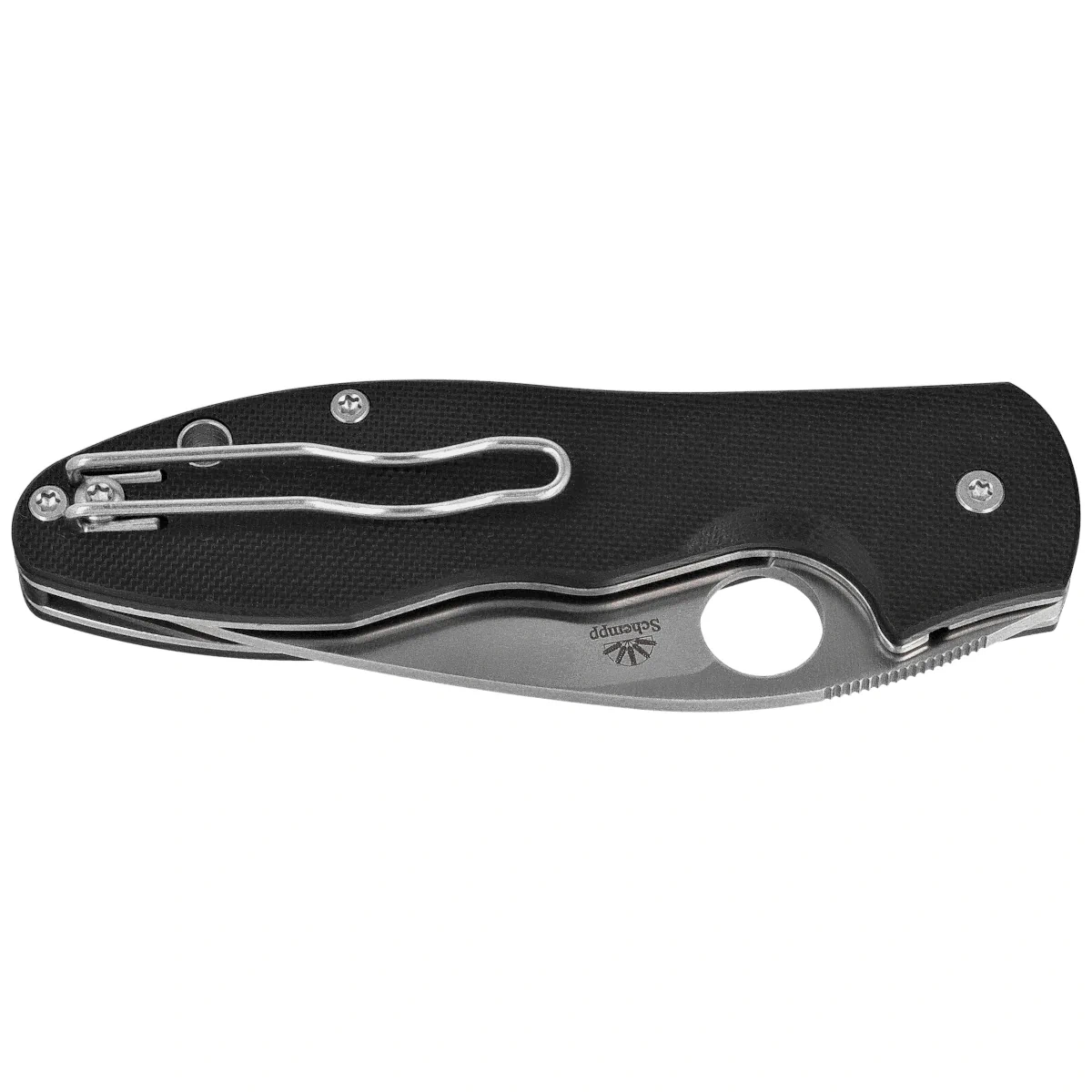 Nóż składany Spyderco Retract Black G10, Satin 9Cr18MoV by Ed Schempp (C276GP) 2 webp