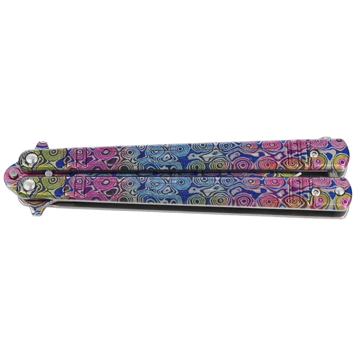 Nóż składany motylek Martinez Albainox Balisong 3D Colours Steel, 3D Colours 3Cr13Mov (02219) 2 webp