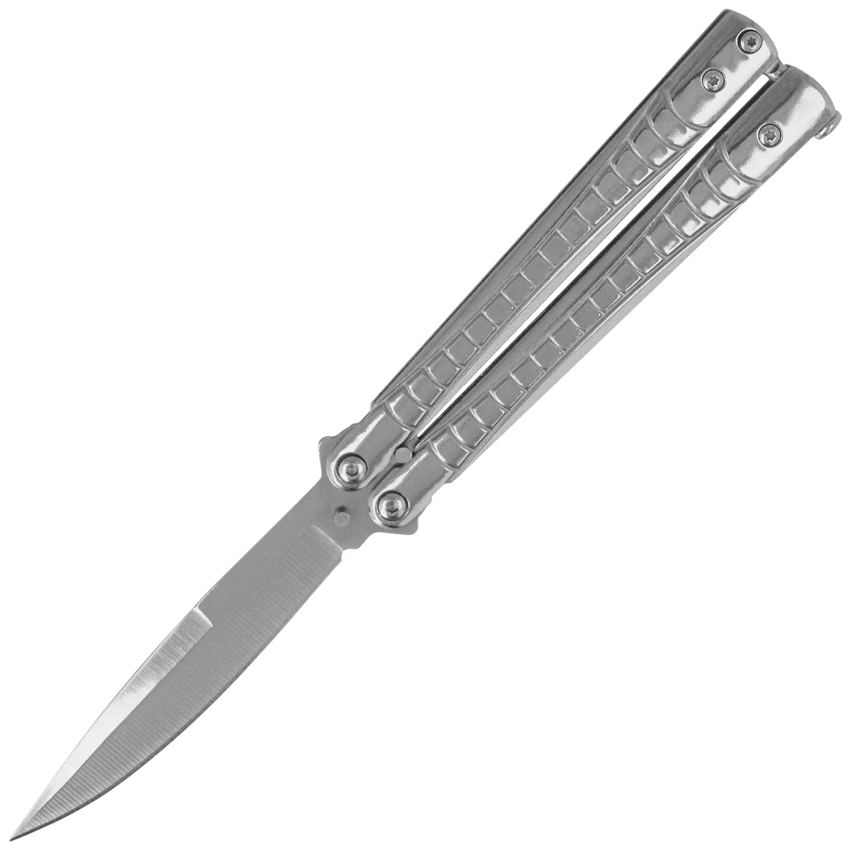 Nóż składany motylek Martinez Albainox Balisong Gray Steel, Satin 3Cr13Mov (02211) 1 webp