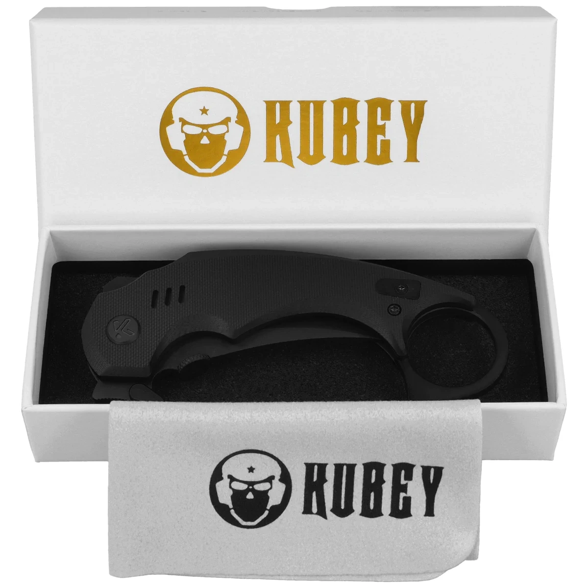 Nóż składany Kubey Jaw Pikal Black G10, Black Stonewashed 14C28N by MUZI Design (KU440F) 3 webp