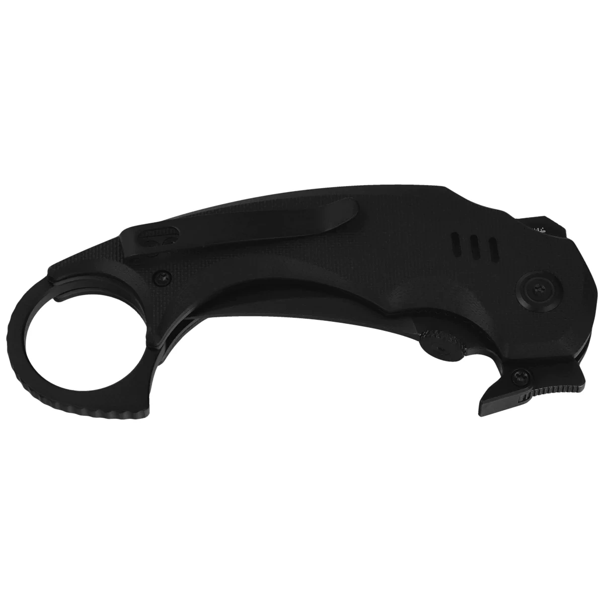 Nóż składany Kubey Jaw Pikal Black G10, Black Stonewashed 14C28N by MUZI Design (KU440F) 2 webp
