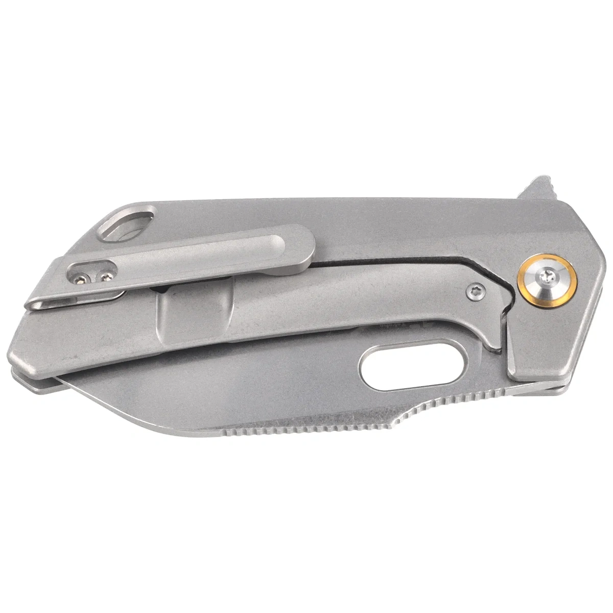 Nóż składany Kizer Takahe Gray Titanium, Stonewashed S35VN by Ben Taubert (Ki3701A1) 2 webp