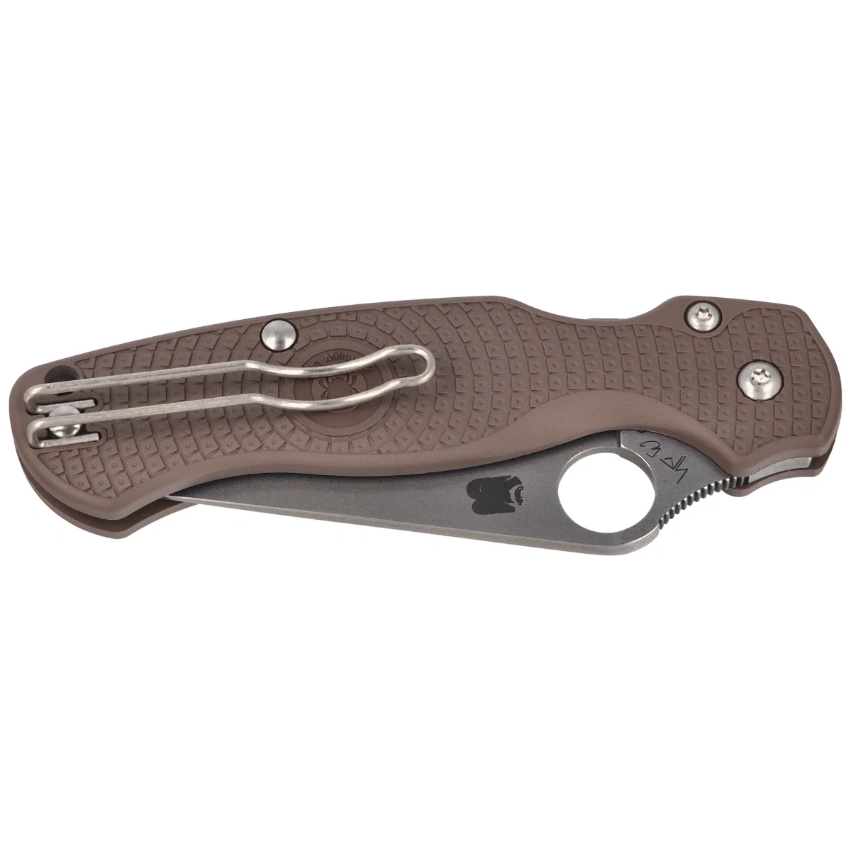 Nóż składany Spyderco Para Military 2 Sprint Run Lightweight Brown FRN, Stonewashed CPM 15V by Sal, Eric Glesser (C81PBN15V2) 2 webp