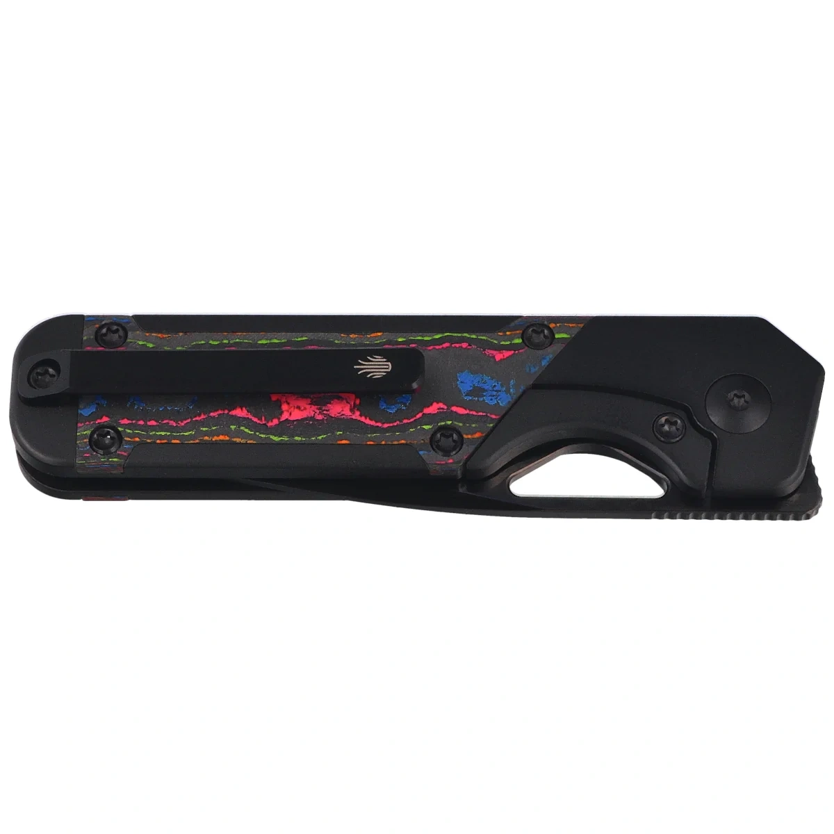 Nóż składany Kizer Mini Militaw Black Titanium / Camo Carbon 80'S, Black DLC M390 by Jonathan Styles (Ki3634SA1) 2 webp
