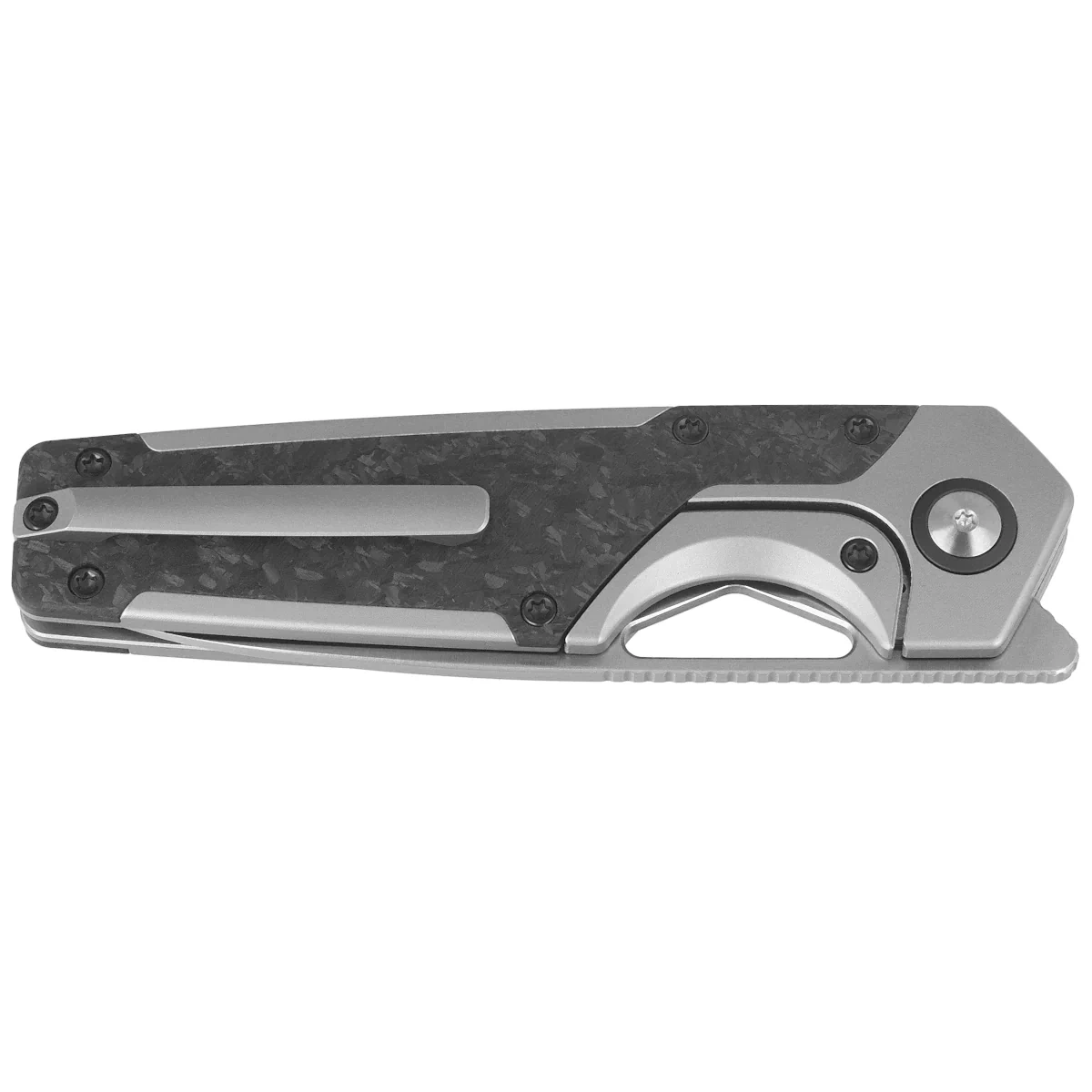 Nóż składany Kizer Serpentine Silver Titanium / Black Carbon Fiber, Satin Elmax by Jonathan Styles (Ki3759FDA1) 2 webp