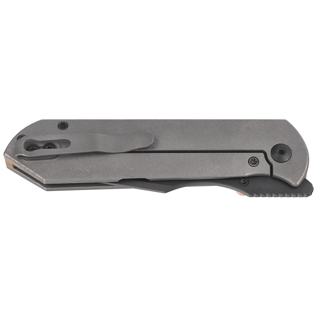 Nóż składany Kizer Harpoon Fold Gray Titanium, Matte DLC Ultra Elmax by Maverick Customs (Ki4784A3) 2 webp