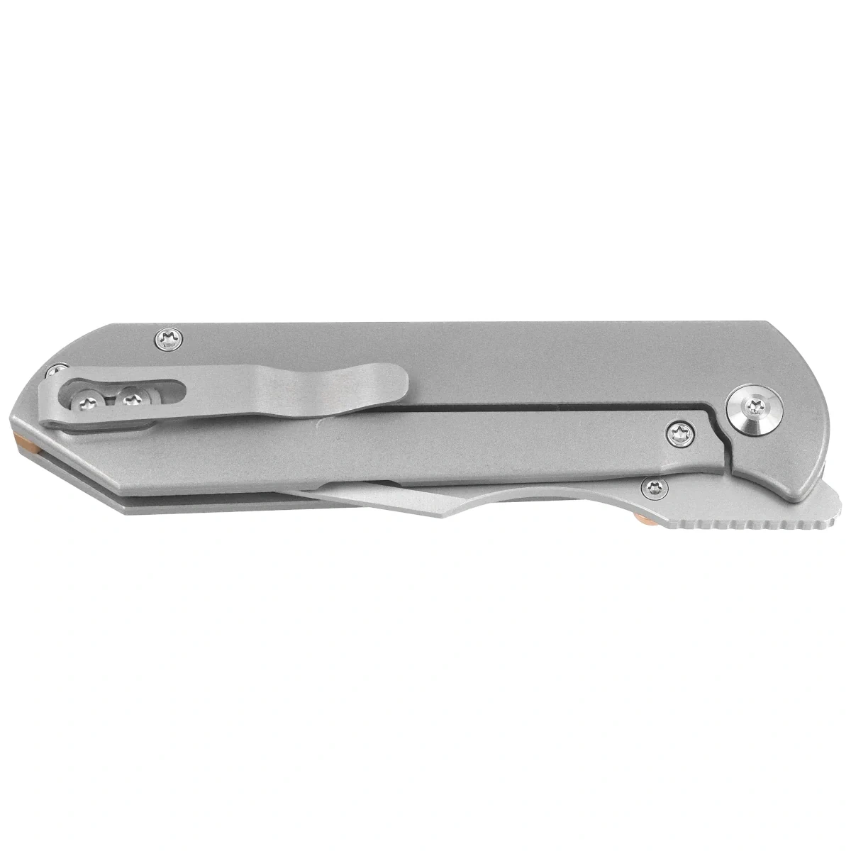 Nóż składany Kizer Harpoon Fold Gray Titanium, Stonewashed Elmax by Maverick Customs (Ki4784A1) 2 webp