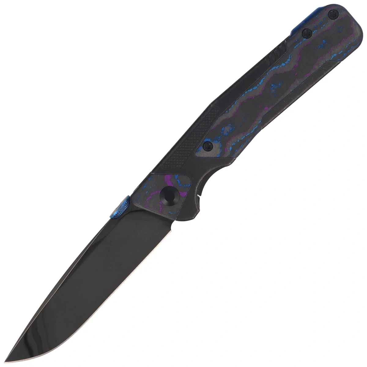 Nóż składany Kizer Sable Chief Black Titanium / Camo Carbon Damtanium, Polished DLC Ultra K390 by Jonathan Styles (Ki3745A1) 1 webp
