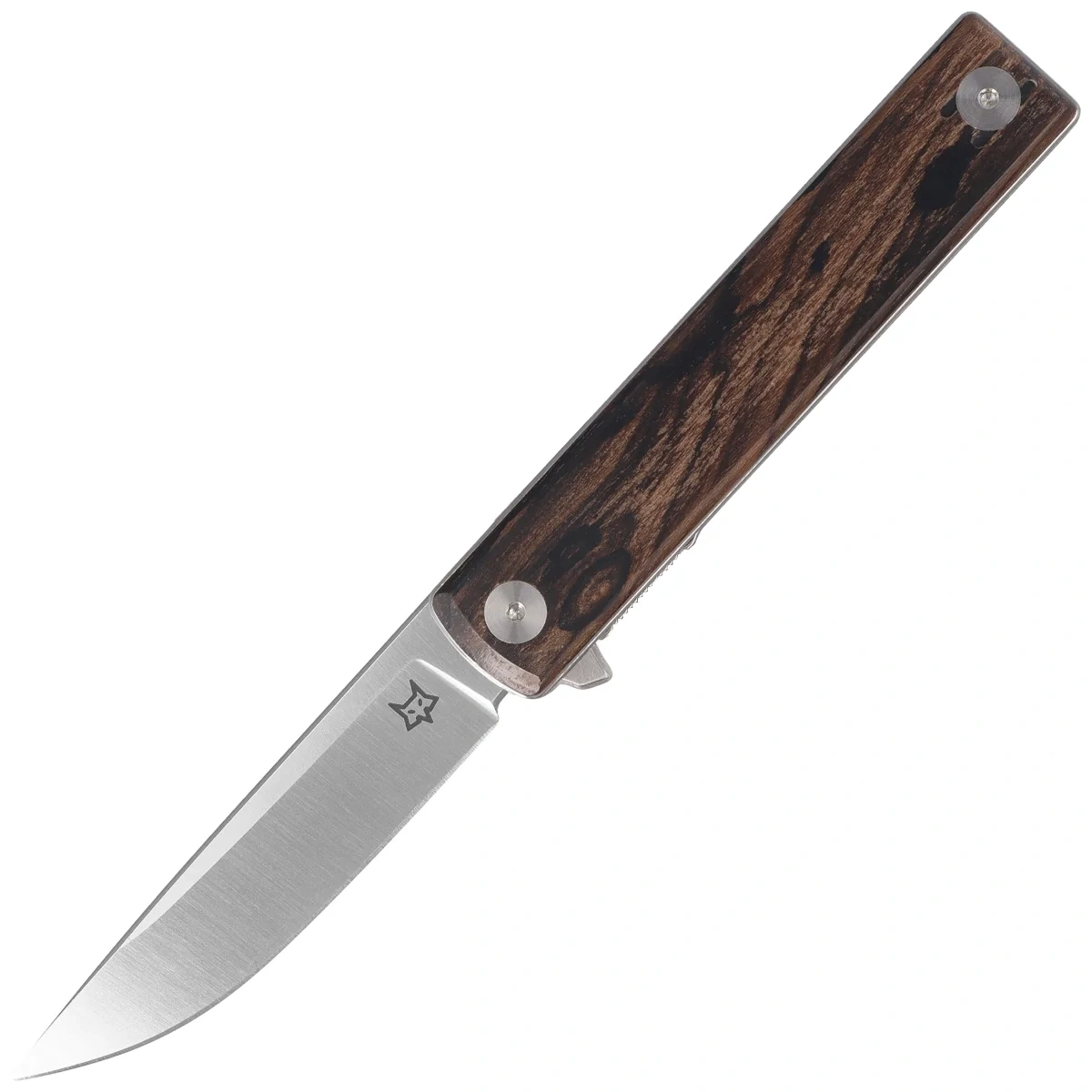 Nóż składany Fox Chnops Heritage Ziricote Wood, Satin Hybrid Cryo by Raven Knives Design (FX-544 ZW) 1 webp