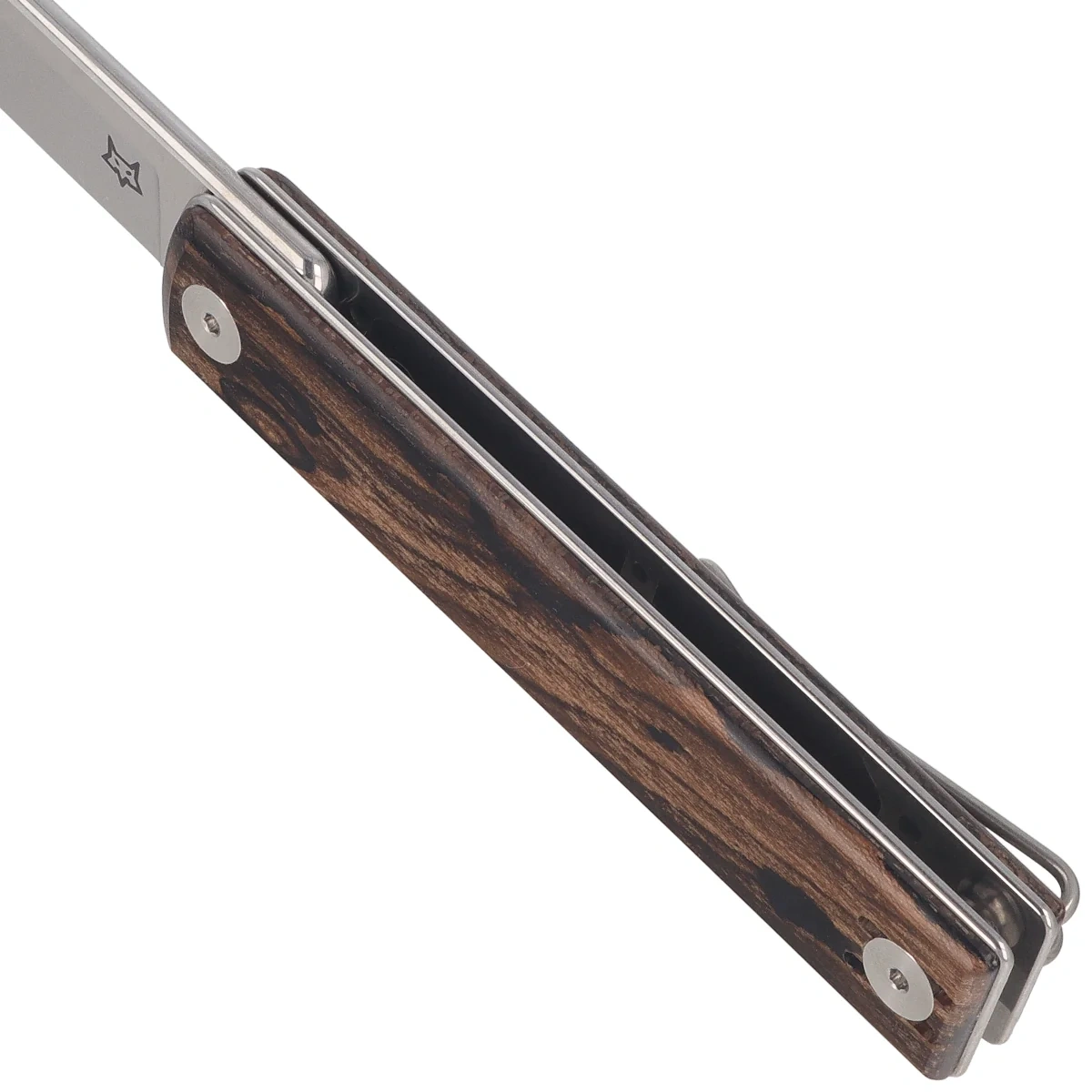 Nóż składany Fox Chnops Heritage Ziricote Wood, Satin Hybrid Cryo by Raven Knives Design (FX-544 ZW) 4 webp