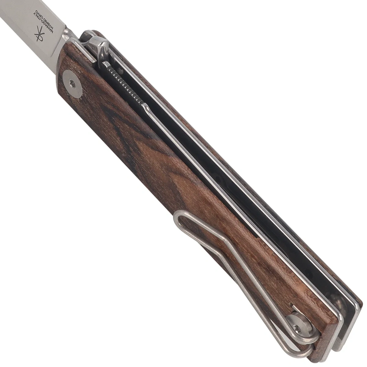 Nóż składany Fox Chnops Heritage Ziricote Wood, Satin Hybrid Cryo by Raven Knives Design (FX-544 ZW) 5 webp