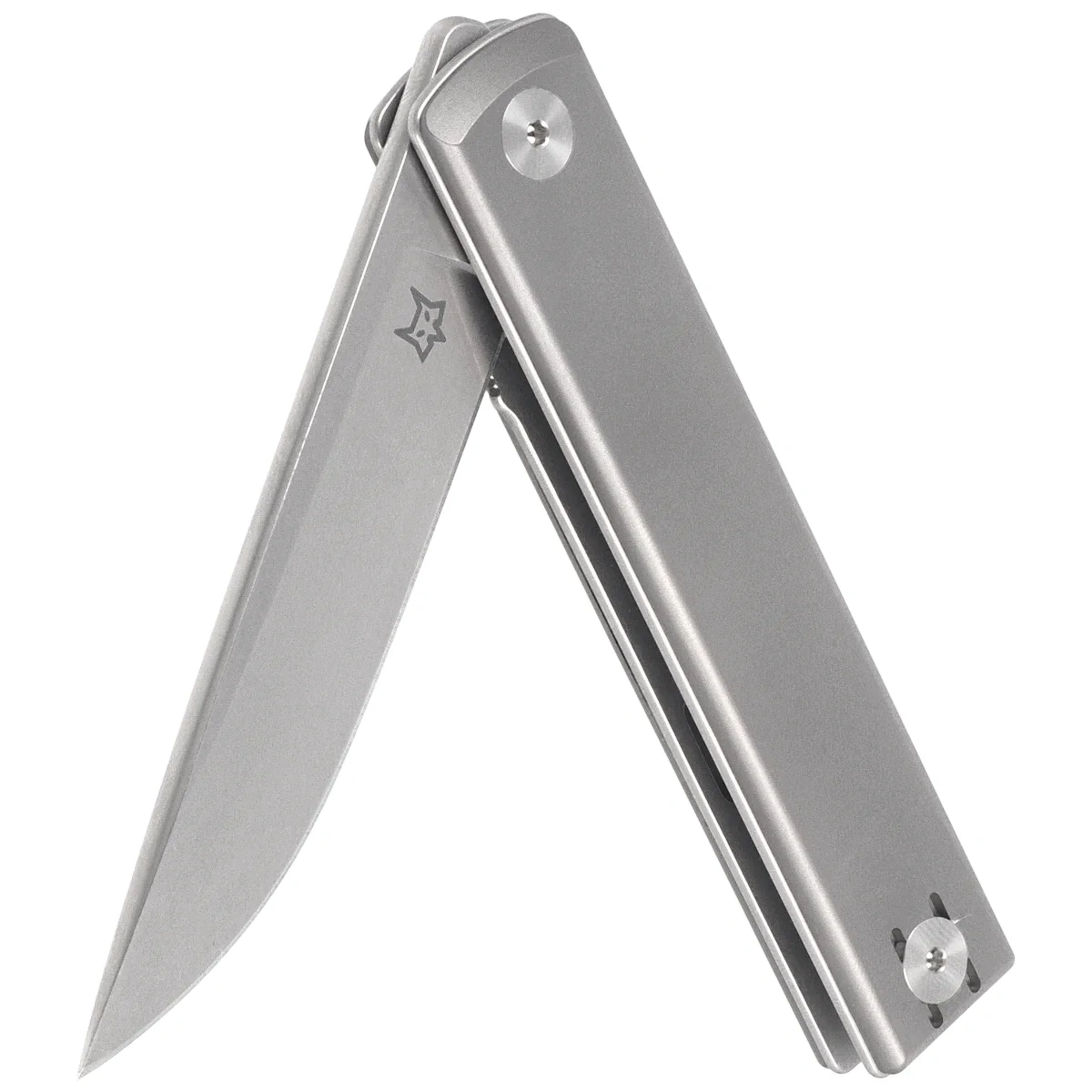 Nóż składany Fox Chnops Heritage Gray Titanium, Stonewashed Hybrid Cryo by Raven Knives Design (FX-544 TI) 6 webp