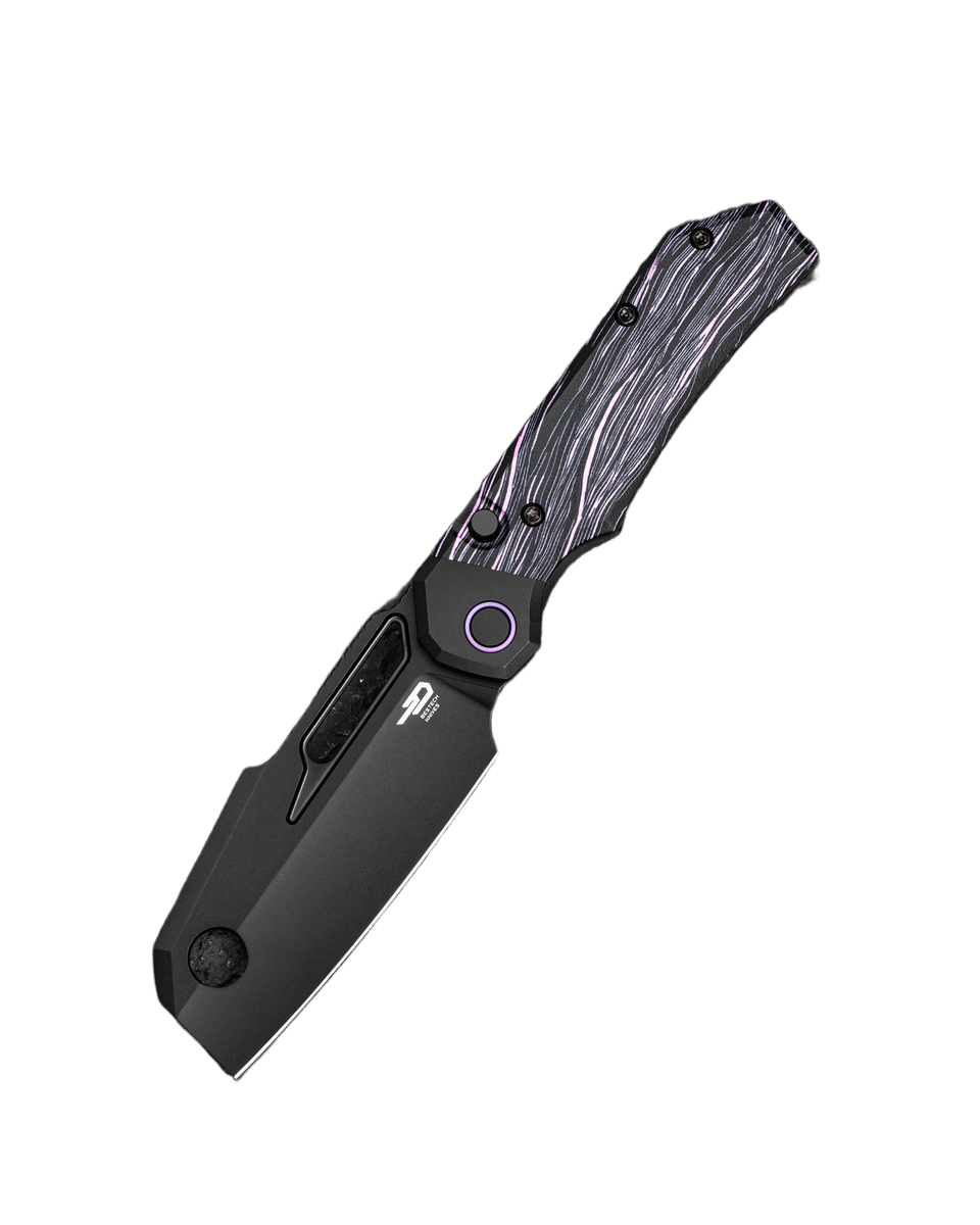 Nóż składany Bestech Nyrrdreki Black Titanium/Black-Purple G10, Black PVD M390 by Fabian Hobbelen (BT2607B) 1 png