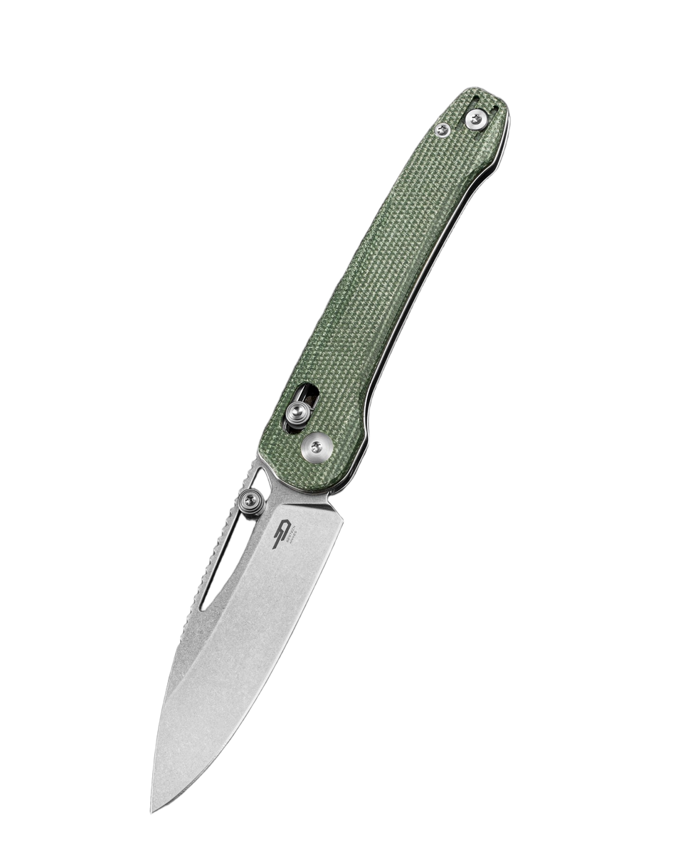 Nóż składany Bestech Cobber Green Micarta, Stonewashed 14C28N by Happy as Larry (BG68D) 1 png