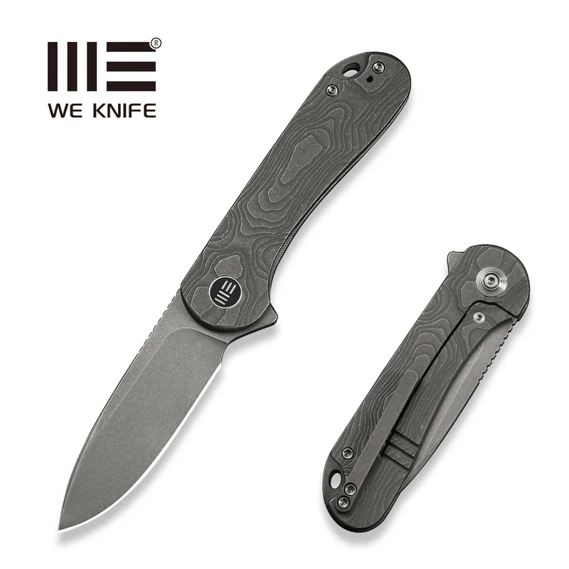 Nóż składany WeKnife Elementum Gray Titanium, Gray Stonewashed MagnaCut (WE18062X-2) 1 webp