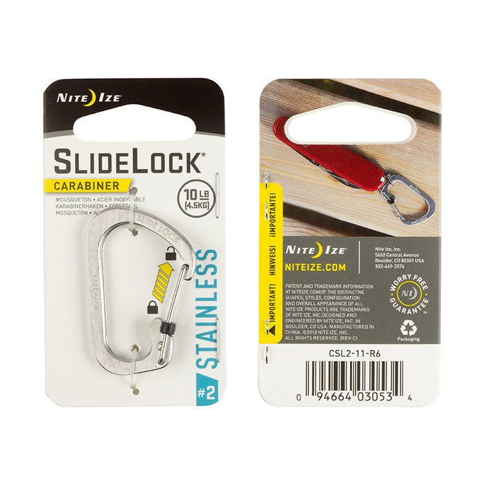 Nite Ize - SlideLock Carabiner #2 - Stalowy - CSL2-11-R6 1 jpg