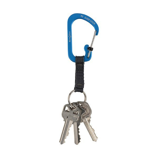 Nite Ize - Karabinek SlideLock® Key Ring Aluminum #3 - Niebieski - CSLAW3-03-R6 1 jpg