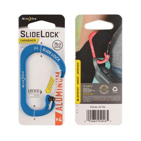 Nite Ize - Karabinek SlideLock® Carabiner Aluminum #4 - Niebieski - CSLA4-03-R6 1 jpg
