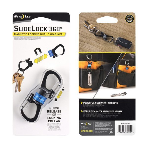 Nite Ize - Karabinek SlideLock® 360° Magnetic Locking Dual Carabiner - Niebieski - MSBL-03-R7 1 jpg