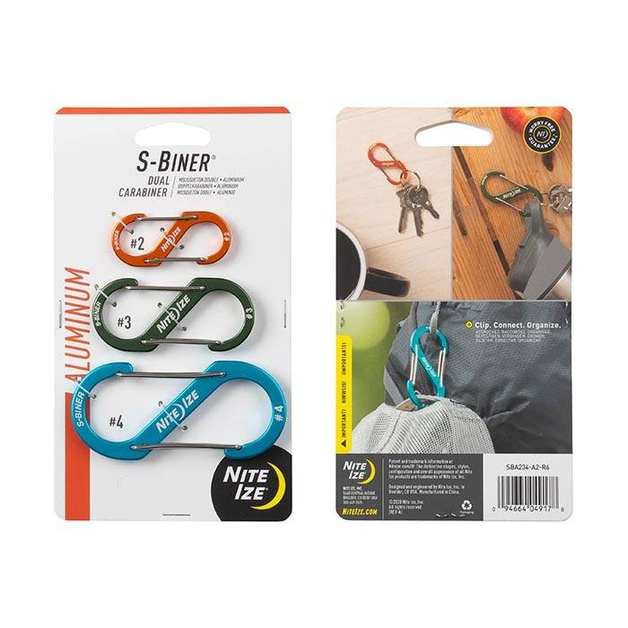 Nite Ize - Karabinek S-Biner® Aluminum Dual Carabiner Combo - 3 szt. - SBA234-A2-R6 1 jpg