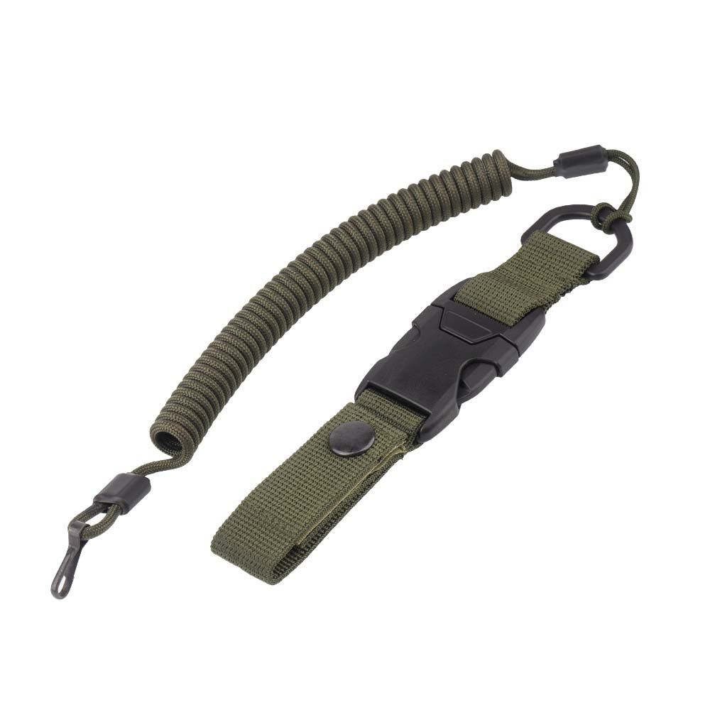 EDCX - Smycz elastyczna z klamrą i pętlą do paska - Army Green - 2031 1 jpg