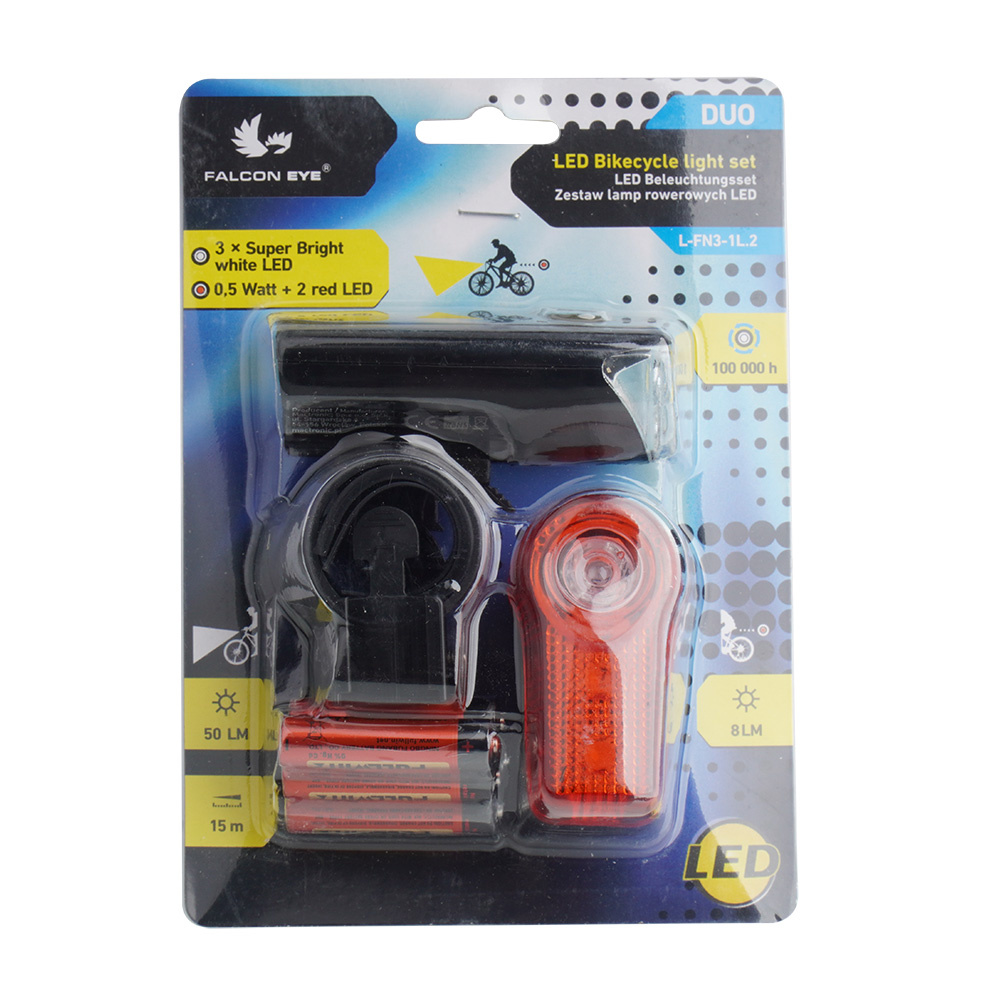 Falcon Eye - Zestaw lamp rowerowych DUO - 50 lm / 8 lm - L-FN3-1L.2 2 Zdjęcie 2 — SPC-37871