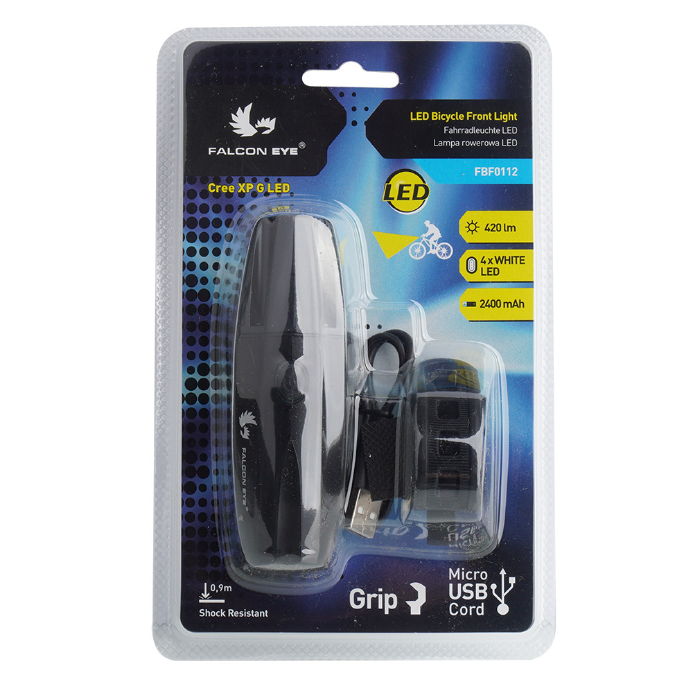 Falcon Eye - Lampa rowerowa przednia LED Bicycle Front Light - 420 lm - Akumulatorowa - FBF0112 2 Zdjęcie 2 — SPC-37872