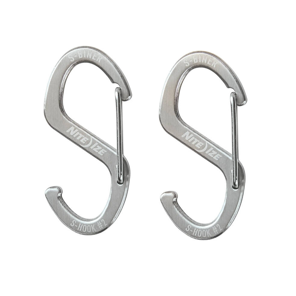 Nite Ize - Karabińczyk S-Biner Hook 'N Hold S-Hook Small - 2 szt. - Stalowy - Srebrny - SBHS-11-2R3 1 jpg