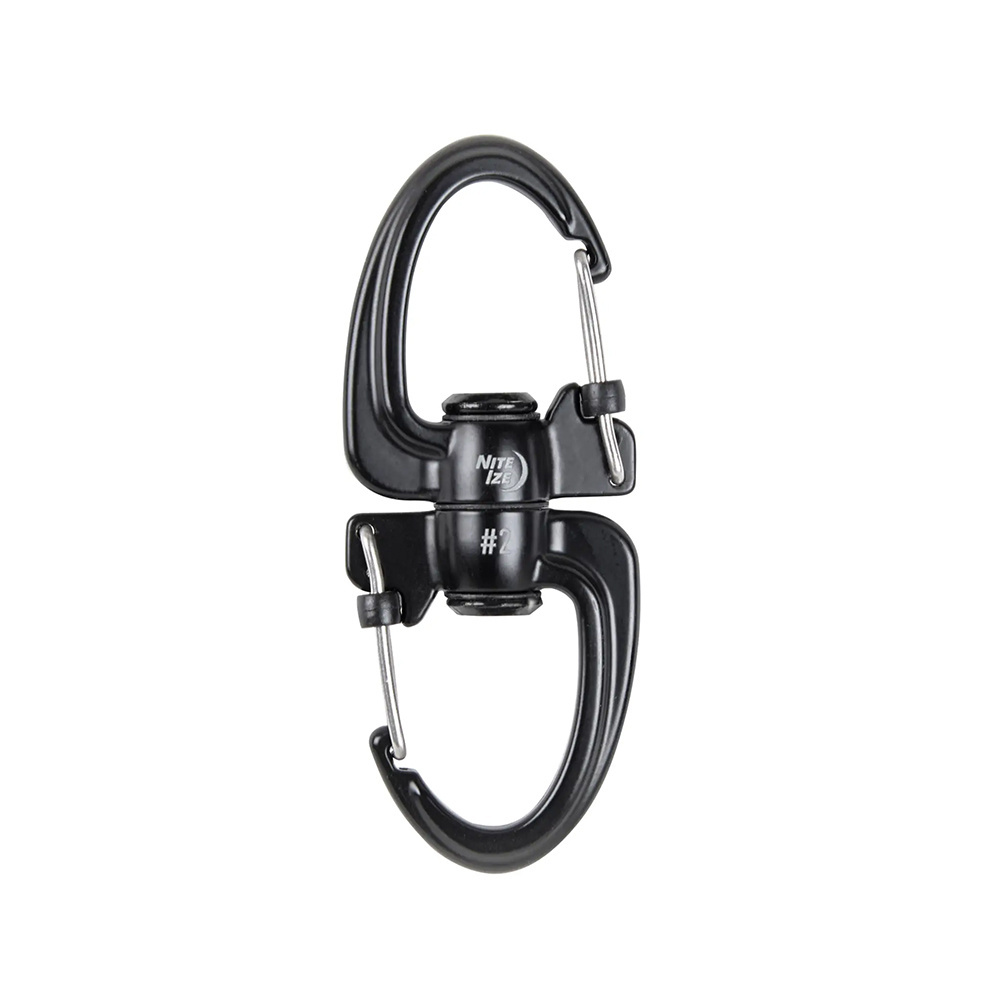 Nite Ize - Karabińczyk S-Biner 360 SlideLock Dual Carabiner #2 - Czarny - SBLR2-01-R3 1 jpg