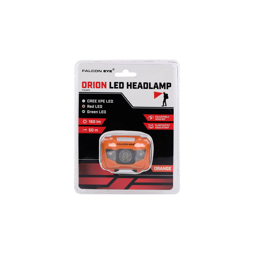 Falcon Eye - Latarka czołowa Orion - Cree XPE LED - 160 lm - Pomarańczowa - FHL0014 2 Zdjęcie 2 — SPC-43984