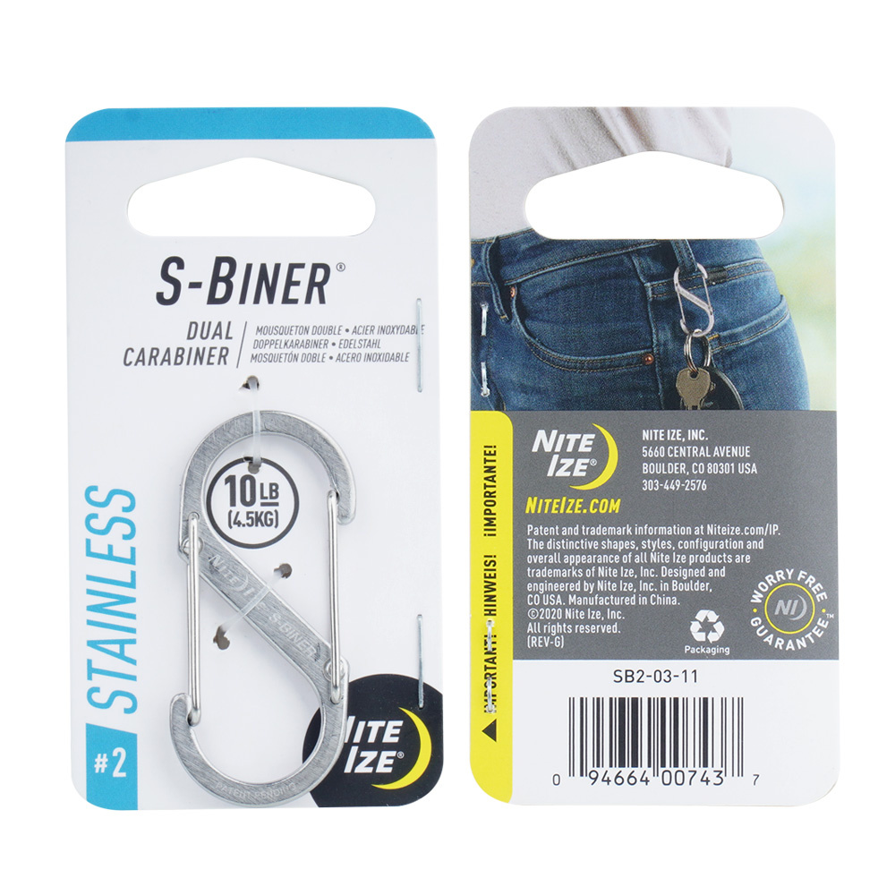 Nite Ize - S-Biner #2 - Stalowy - SB2-03-11 1 jpg