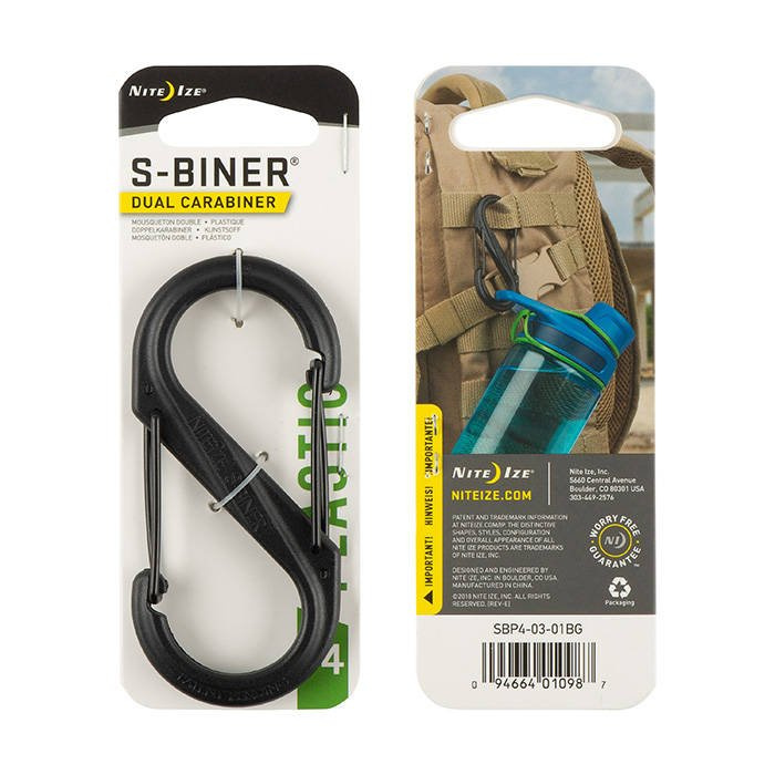 Nite Ize - S-Biner #4 Plastic Black Gate - Czarny - SBP4-03-01BG 1 jpg
