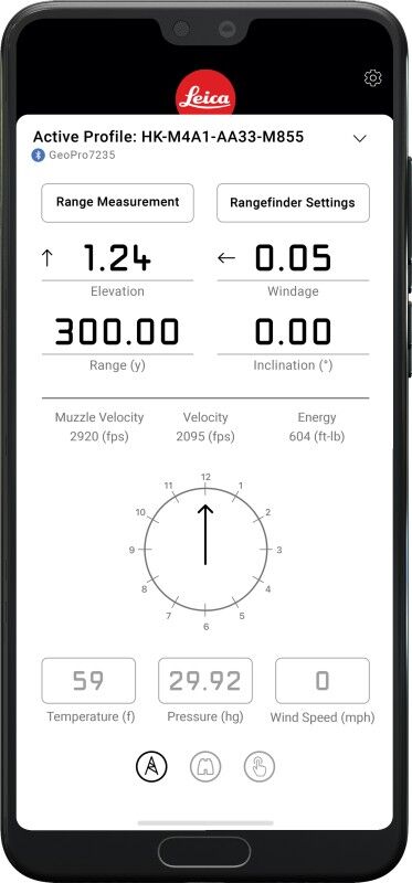 Lornetka Leica Geovid 10x32 PRO Green 40820 z dalmierzem i balistyką 3 big GeovidPro AB Leica App Design Hud Target Range Card jpg